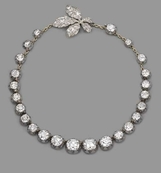 Бриллиантовое колье-ривьера (от французского слова 'река'). Collection of Archduchess Elisabeth Amalie of Austria, 1850 год.
