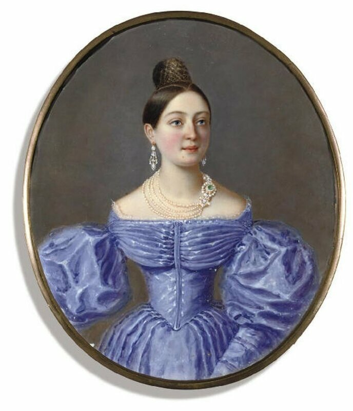 Дама из семейства Олениных, неизвестный художник, около 1835 года.